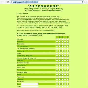 G.R.E.E.N.H.O.U.S.E. I questionnaire, 2007