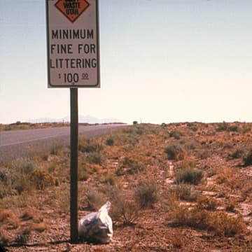 Desert Highway Cleansing / Do Not Litter, Utah, 2000